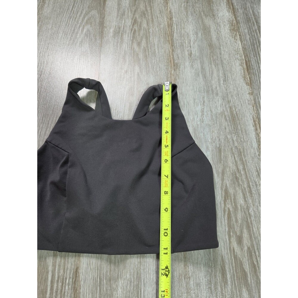 The North Face FlashDry Sports Bra Gray Black Cross Back Medium Support Sz S EUC - Picture 4 of 8